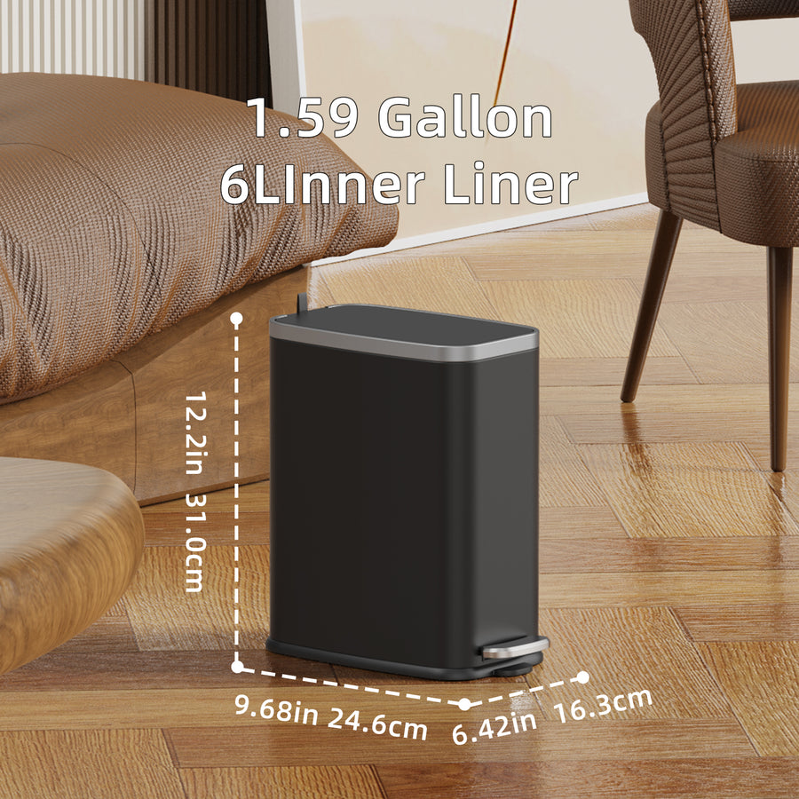 D8 6/10L Pedal Trash Cans