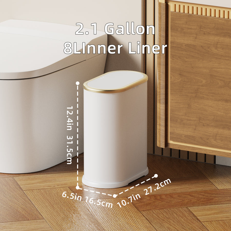 F7 8L Press-Top Trash Can