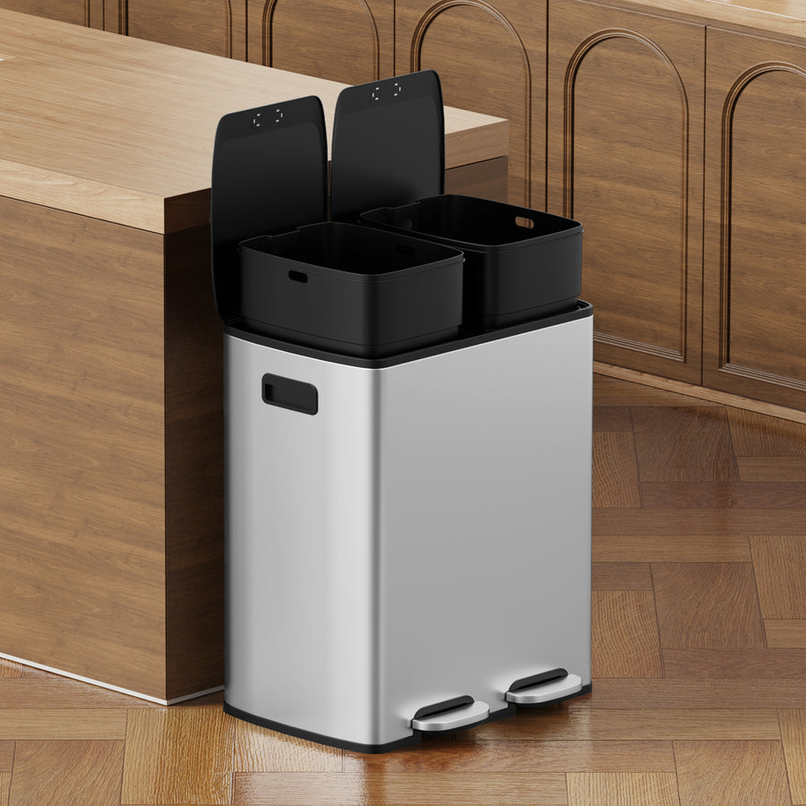 MR2 60L Pedal Sorting Trash Can